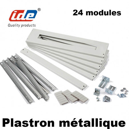 Kit Rail DIN + Plastron modulaire métallique pour armoire électrique ATLANTIC IDE