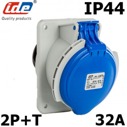 Socle de tableau 32A 2P+T étanche IP44 ou IP67 IDE Socle de tableau 32A 2P+T étanche IP44 ou IP67 IDE