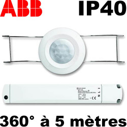 Mini détecteur de présence encastrable ABB Basic LINE 360°