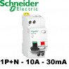 Disjoncteur différentiel DT40 1P+N 10A 30mA - Schneider A9N21442