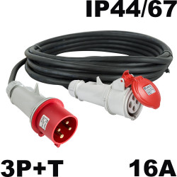 Rallonge 380V triphasé 3P+T 16A étanche 4x2,5mm² Rallonge 380V triphasé 3P+T 16A étanche 4x2,5mm²