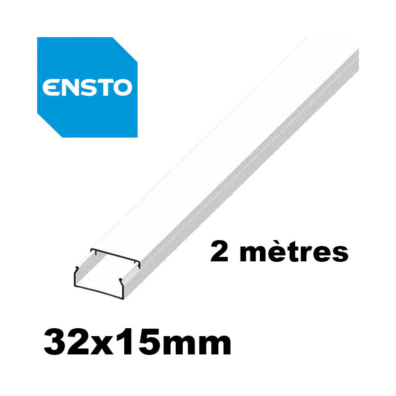 Moulure PVC 32x15mm ENSTO pour mur ou plafond - Longueur 2 mètres ENSTO Moulure PVC 32x15mm ENSTO pour mur ou plafond - Longueur 2 mètres ENSTO