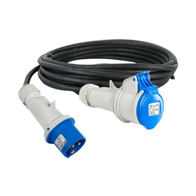 Rallonge CEE P17 2P+T 63A 3x16mm² étanche IP67