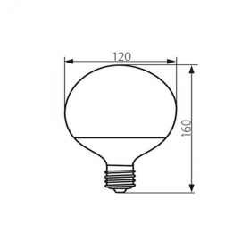 Ampoule LED E27 16W 3000K 1520lm 15,000h equ. 100w Kanlux