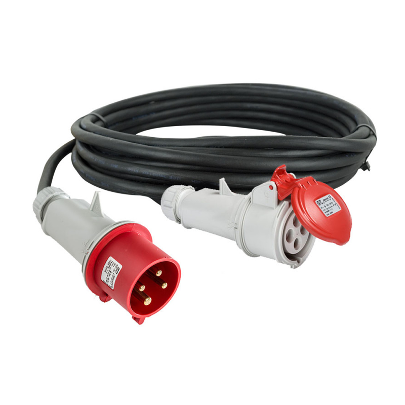 Rallonge 380V triphasé 3P+T 16A étanche 4x2,5mm² Rallonge 380V triphasé 3P+T 16A étanche 4x2,5mm²