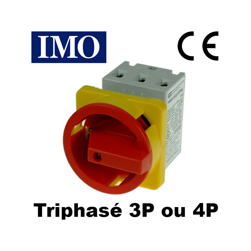 Sectionneur rotatif triphasé ou tétrapolaire 40A ou 63A Sectionneur rotatif triphasé ou tétrapolaire 40A ou 63A