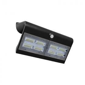 Applique murale solaire LED 6.8W 4000°K Noir avec Détecteur