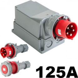 Prise 125A Triphasé et tétrapolaire à partir de 58€ HT - Prise Hypra 125A