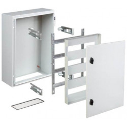 Chassis modulaire pour coffret et armoire électrique avec rails DIN