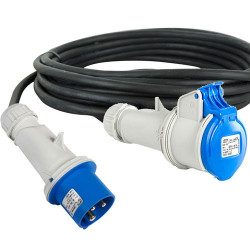 Rallonge P17 industrielle avec cable souple HO7RNF