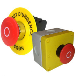 Bouton coup de poing et arrêt d'urgence à 4,80€ HT