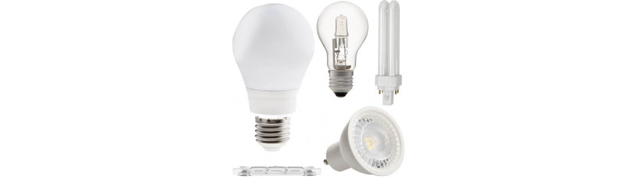 Source lumineuse: Ampoules, LED, Fluo et tubes Fluo.