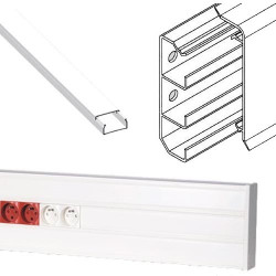 Goulotte electrique et appareillable Plinthe, moulure à 1,51€ le mètre