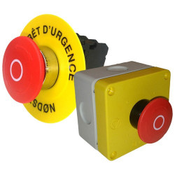 Bouton coup de poing et arrêt d'urgence