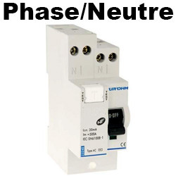 Interrupteur Phase Neutre
