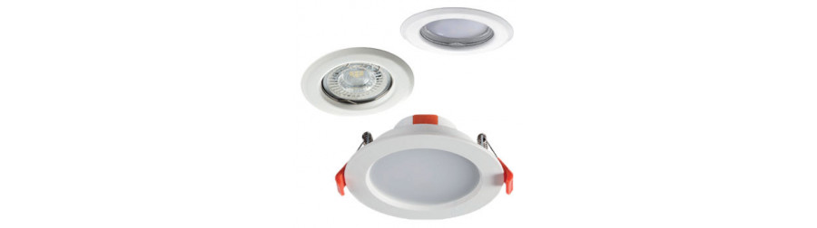 Lot de 10 Supports de plafond Spot Encastrable Blanc Fixe Perçage  encastrement 60 mm Support LED