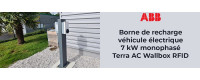 Borne de recharge pour  véhicule électrique 7 kW monophasé - Terra AC Wallbox RFID