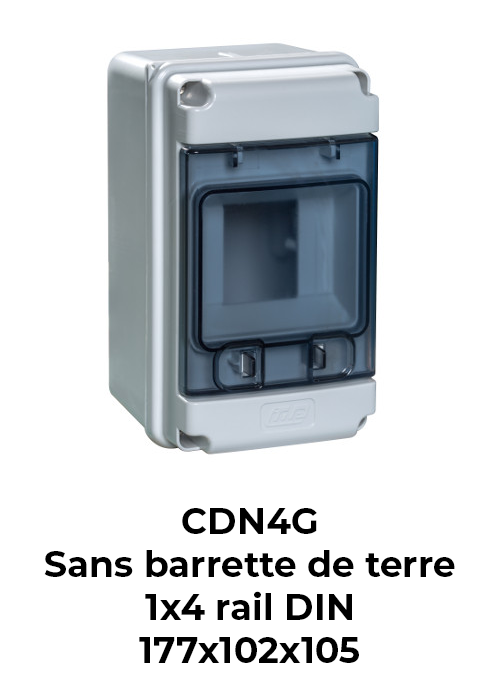 Coffret électrique étanche - IP65 14/24 modules - Porte transparente