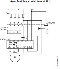 cabler mon demarreur progressif avec fusibles-contacteur-ol-psr25-psr45