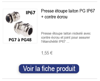 presse-etoupes/presse étoupe pg laiton ip67 avec contre ecrou