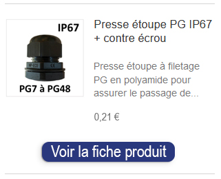 presse-etoupes/presse étoupe pg noir ip67 avec contre ecrou