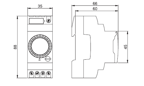 dimensions Horloge hebdomadaire analogique General Electric