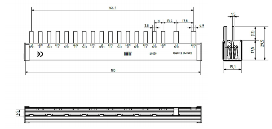 dimensions-peigne-dalimentation-63a-interrupteur-differentiel-2p-63a