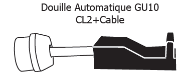 douille spot gu10 bbc rond blanc 88mm