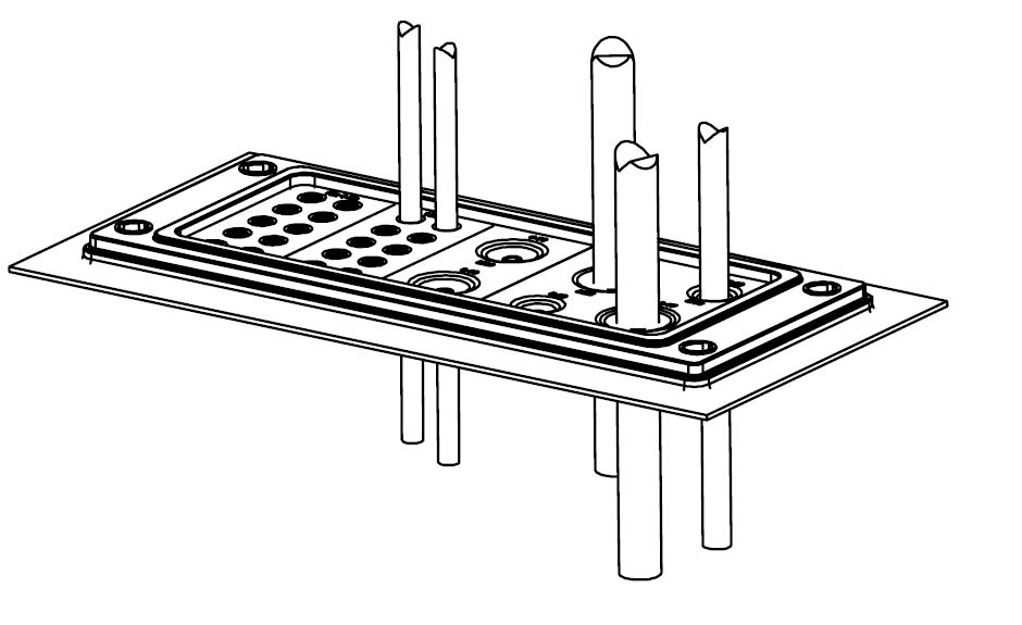 passage des cables dans insert souple avec cadre fl21